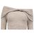 Reformation Florie Off-Shoulder Strickpullover mit Twist aus beiger Alpakawolle - Ansicht 2