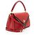Borsa Satchel Double V Louis Vuitton in pelle di vitello e canvas Monogram Rosso - vista 2
