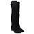 Stivali sopra il ginocchio Stuart Weitzman Reserve in camoscio nero - vista 3