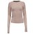 Autre Marque Éterne Langarmshirt aus Rippstrick aus hellrosa Baumwolle Pink
