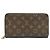 Portafoglio in tela Louis Vuitton Zippy Marrone
