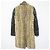 Autre Marque Milly Lamb Leather Sleeve Leopard Wool Coat Black Beige - view 2
