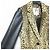 Autre Marque Milly Lamb Leather Sleeve Leopard Wool Coat Black Beige - view 4