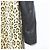 Autre Marque Milly Lamb Leather Sleeve Leopard Wool Coat Black Beige - view 9