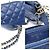 Chanel Borsa a tracolla Gabriel Mini in vitello vernice sfumata blu - vista 7