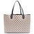 Gucci Borsa Shopper e Borsa a Tracolla Reversibili in PVC con Logo GG Marrone - vista 3