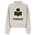 Isabel Marant Velours-Sweatshirt mit Logo Ecru Khaki Braun