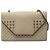 Borsa a tracolla Saint Laurent Betty con catena e borchie Beige