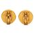 Orecchini a clip Chanel Vintage Coco Mark Nero D'oro - vista 2