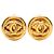 Orecchini rotondi vintage Chanel Coco Mark D'oro