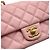 Borsa a tracolla con catena in pelle rosa Chanel - vista 12