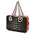 Borsa Tote Prada City Fori Nero Rosso - vista 2