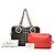 Borsa Tote Prada City Fori Nero Rosso - vista 6