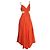 Zimmermann Coral Orange Linen Cutout V-Neck Midi Dress