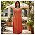 Zimmermann Coral Orange Linen Cutout V-Neck Midi Dress - view 2