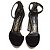 Tom Ford Sandales à plateforme en velours noir et métal Gunmetal EU 37