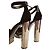 Tom Ford Sandales à plateforme en velours noir et métal Gunmetal EU 37 - vue 18