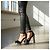 Tom Ford Sandales à plateforme en velours noir et métal Gunmetal EU 37 - vue 6
