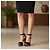 Tom Ford Sandales à plateforme en velours noir et métal Gunmetal EU 37 - vue 8