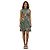 Autre Marque Vestido Mini Saloni em Seda Estampado Floral e Bolinhas Multicor Verde