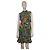 Autre Marque Vestido Mini Saloni em Seda Estampado Floral e Bolinhas Multicor Verde - Ansicht 14