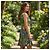 Autre Marque Vestido Mini Saloni em Seda Estampado Floral e Bolinhas Multicor Verde - Ansicht 3