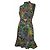 Autre Marque Vestido Mini Saloni em Seda Estampado Floral e Bolinhas Multicor Verde - Ansicht 5