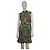Autre Marque Vestido Mini Saloni em Seda Estampado Floral e Bolinhas Multicor Verde - Ansicht 6