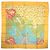 Hermès Foulard Hermes Carre 90 A CONTRE COURANT Multicolore Giallo