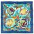 Hermès Foulard Hermes Carre 90 Grands Fonds Blu Multicolore