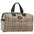 Borsa Boston Burberrys Nova Check Canvas Beige Gold Auth 191064 D'oro