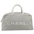 Borsa Boston CHANEL Sports Line Matelasse Canvas Gray Silver CC Auth bs36613 Marrone Argento - vista 13