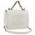 Borsa a tracolla CHANEL Matelasse con catena in pelle d'agnello 2way White Gold CC Auth 193425SAM Bianco D'oro