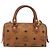 MCM Logogram Vicetos Mini Boston Bag PVC Leather 2way Brown Gold Auth 192428A Tasche Braun Golden - Ansicht 2