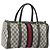 Borsa a Mano GUCCI GG Supreme PVC Pelle Navy Tono Oro Auth 194149 Blu navy