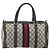 Borsa a Mano GUCCI GG Supreme PVC Pelle Navy Tono Oro Auth 194149 Blu navy - vista 13