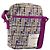 Borsa a tracolla FENDI Zucca Canvas Purple Silver Auth BA14184 Argento Porpora