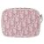 Pouch Christian Dior Trotter Canvas PVC Rosa Argento Auth bs36488 - vista 2