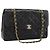 Borsa a catena CHANEL Matelassé in pelle d'agnello Paris Limited Nero Oro CC Auth 194926SAM D'oro