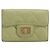 Portafoglio CHANEL Matelasse 2.55 in pelle d'agnello verde e oro CC Auth 193593A D'oro - vista 13