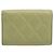 Portafoglio CHANEL Matelasse 2.55 in pelle d'agnello verde e oro CC Auth 193593A D'oro - vista 2