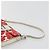 Borsa a mano FENDI Mamma Baguette Canvas Red Silver Auth 195011SM Argento Rosso - vista 14