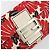 Borsa a mano FENDI Mamma Baguette Canvas Red Silver Auth 195011SM Argento Rosso - vista 19