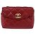 Borsa vita CHANEL Matelasse in pelle d'agnello rossa e oro CC Auth BA14212 Rosso D'oro - vista 13