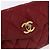 Borsa vita CHANEL Matelasse in pelle d'agnello rossa e oro CC Auth BA14212 Rosso D'oro - vista 17
