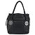 Borsa CHANEL Choco Bar Line in pelle nera e argento CC Auth bs36617 Nero - vista 2