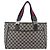 Borsa Tote GUCCI GG Canvas Sherry Line Navy Silver 145758 Auth 194942A Argento Blu navy - vista 2