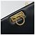 Borsa a tracolla Salvatore Ferragamo Gancini Chain in pelle Navy Gold Auth ka5564 - vista 10