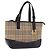 Borsa a mano BURBERRY Nova Check Canvas Beige Gold Auth 192505 D'oro