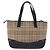 Borsa a mano BURBERRY Nova Check Canvas Beige Gold Auth 192505 D'oro - vista 2